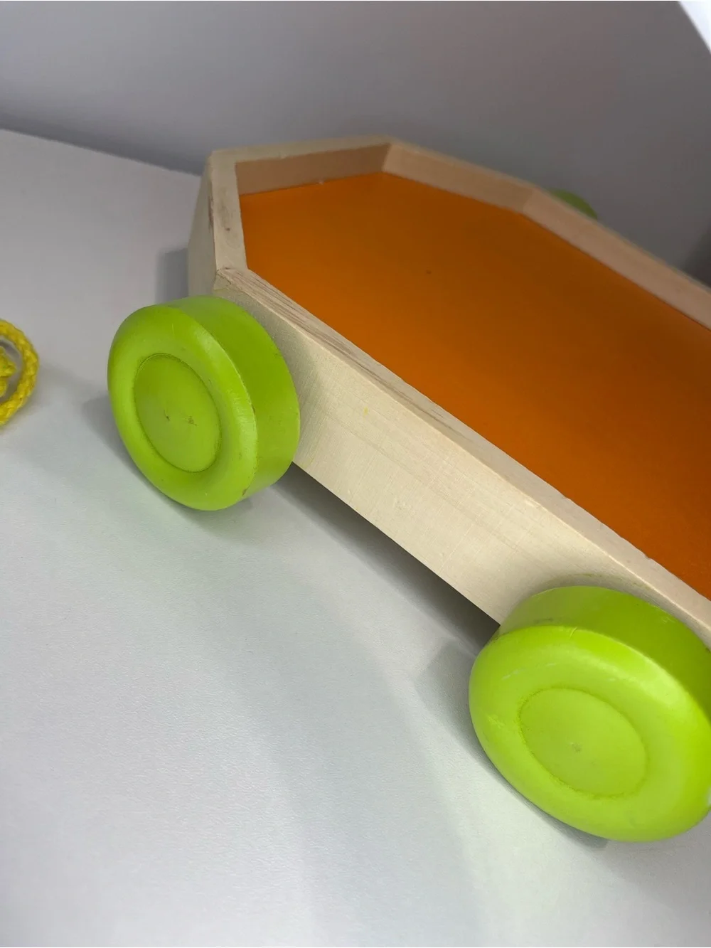 Melissa & Doug Wooden Turtle Pull Toy - Orange, Green & Yellow